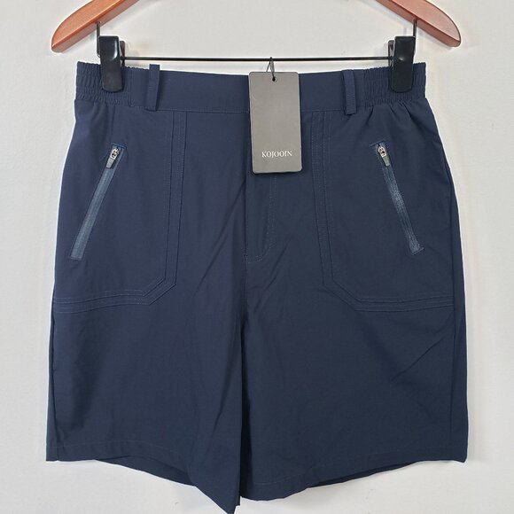 Kojooin Pants - NWT- Kojooin Navy Blue Dri Fit Shorts with Zipper Pockets Size Large L  / A24
